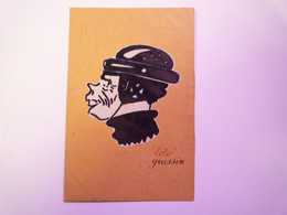 2021 - 1959  CYCLISME  :  "toto"  GRASSIN  -  Caricature Collée Sur Carton Souple  1925   XXX - Cycling