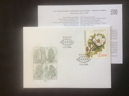 SK 2020 FDC Yvert BF 56 Magnolia Grandiflora Jardin Botanique De Kosice - FDC