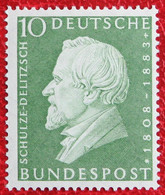 Hermann Schulze-Delitzsch Mi 293 Y&T 167 1958 Neuf Sans Charniere / POSTFRIS / MNH / ** Germany BRD Allemange - Ungebraucht