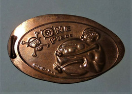 Pressed Coins Souvenir Medallion Médaillon Medaille Luffy One Piece - Pièces écrasées (Elongated Coins)