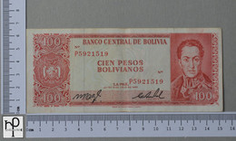 BOLIVIA 100 PESOS 1962 -    2 SCANS  - (Nº42907) - Bolivien