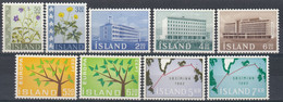 ++G2489. Iceland 1962. Year Set. AFA 360-68. Michel 359-67. MNH(**) - Komplette Jahrgänge