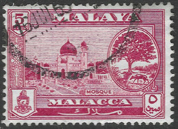 Malacca (Malaysia). 1960-62 Tree Inset. 5c Used SG 53 - Malacca