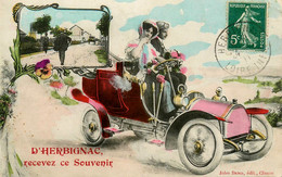 Herbignac * Souvenir Du Village ! * Automobile Ancienne Auto Voiture * Vue Village - Herbignac