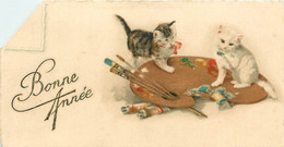Chats - Chat - Cats - Cat - Chatons - Bonne Année - Palette De Peinture - Mignonette - Bon état - Chats