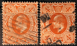 GREAT BRITAIN 1911 - Canceled - Sc# 144, 150 - 4d - Gebruikt