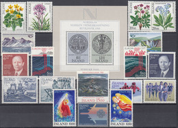 ++A1509. Iceland 1983. Year Set. AFA 592-610. Michel 592-611. MNH(**) - Années Complètes