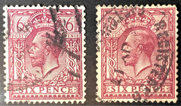 GREAT BRITAIN 1912/13 - Canceled - Sc# 167d - Reddish Purple 6d - Used Stamps