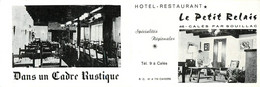 Publicités - Lot - Calès Par Souillac - Hôtel Restaurant Le Petit Relais - Carte Double ( 2 Volets ) - état - Reclame