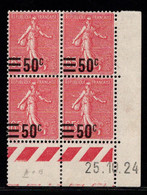 FRANCE N°224* TYPE SEMEUSE COIN DATE DU 25/10/24 - ....-1929