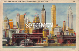 Downtown Skyline From Staten Island Ferry @ New York - Staten Island
