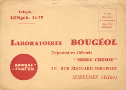 Publicités - Santé - Laboratoires Bougéol - Teepol - Shell Chimie - Suresnes - état - Pubblicitari