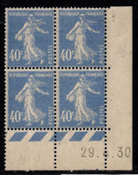 FRANCE N°237* TYPE SEMEUSE COIN DATE DU 29/4/30 - ....-1929