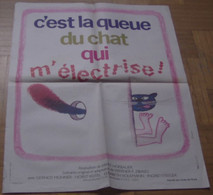 AFFICHE CINEMA ORIGINALE FILM C'EST LA QUEUE DU CHAT QUI M'ELECTRISE MOHNER KEITEL HOFBAUER DESSIN FERRACCI 1974 - Affiches & Posters