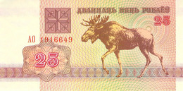 1 Banknote 25 Rubel 1992 UNC Belarus Weissrussland - Otros – Europa