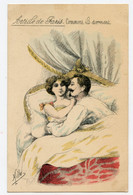 Illustrateur Mille. Article De Paris  "  Comment Ils Dorment  " Couple Au Lit. érotique. Erotic. - Mille