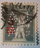 Suisse - 1921 - YT N° 181 Guillaume Telle - Surchargé Et Perforé Perfin A.J.A.G. - Oblitéré - Perforés