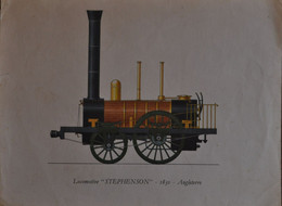 Gravure Locomotive STEPHENSON 1830 - Railway