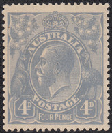 Australia 1914-24 MH Sc 33 4p George V Ultramarine Variety - Ungebraucht