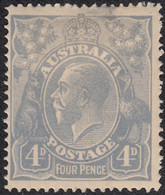 Australia 1914-24 MH Sc 33 4p George V Ultramarine Thin - Ungebraucht