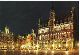 MARKET PLACE, KINGS HOUSE AT NIGHT, BRUSSELS, BELGIUM. USED POSTCARD Ac5 - Bruxelles La Nuit