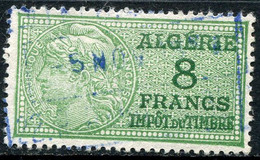 ALGERIE TIMBRE FISCAL OBLITERE  " ALGERIE  8 FRANCS IMPOT DU TIMBRE " - Used Stamps