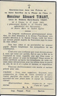 GC . ORGEO ..-- Mr Edouard TINANT , époux De Mme Marie TINANT , Né En 1889 , Décédé En 1957 . - Bertrix