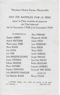 GC . FLORENVILLE ..-- Décès Entre La TOUSSAINT 1958 Et La TOUSSAINT 1959 . - Florenville