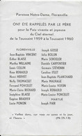GC . FLORENVILLE ..-- Décès Entre La TOUSSAINT 1959 Et La TOUSSAINT 1960 . - Florenville
