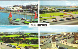 SCENES FROM SOUTHPORT, LANCASHIRE. Circa 1972 USED POSTCARD Ae7 - Southport