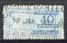 ALGERIE TIMBRE FISCAL OBLITERE  " ALGERIE  10 FRANCS IMPOT DU TIMBRE " - Used Stamps