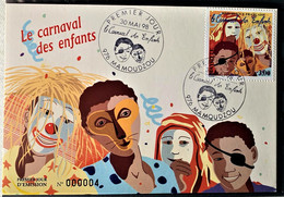 MAYOTTE 1998 - FDC Numéroté 000005 - Le Carnaval Des Enfants - Briefe U. Dokumente