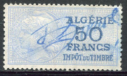 ALGERIE TIMBRE FISCAL OBLITERE  " ALGERIE  50 FRANCS IMPOT DU TIMBRE " - Used Stamps