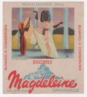 BUVARD - BISCOTTES  MAGDELEINE - DANSE ÉGYPTIENNE - Alimentaire