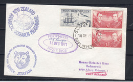 Ross Dependency 1971 Scott Base Ca 16 DEC 1971 (52221) Signature Postmaster Scott Base - Andere & Zonder Classificatie