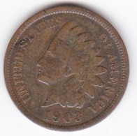 Etats-Unis . One Cent 1903 . Indian Head - 1859-1909: Indian Head