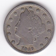 Etats-Unis . Five Cent 1910 . Liberty - 1883-1913: Liberty (Libertà)