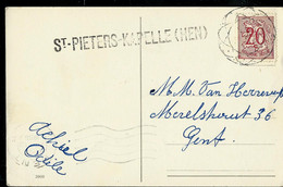 Carte Fantaisie Obl. Diamant  + Griffe De ST - PIETERS - KAPELLE ( HEN ) - Linear Postmarks