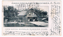 AM-46   KENOSHA : Life Saving  On Washington Island - Kenosha