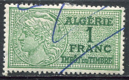 ALGERIE TIMBRE FISCAL OBLITERE  " ALGERIE  1 FRANC IMPOT DU TIMBRE " - Used Stamps