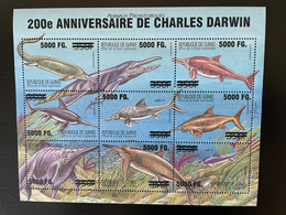 Guinée Guinea 2009 Mi. 6776 - 6784 Surchargé Overprint Dinosaures Dinosaurier Dinosaurs 200e Anniversaire Charles Darwin - Prehistóricos