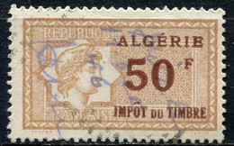 ALGERIE TIMBRE FISCAL OBLITERE  " ALGERIE  50 F IMPOT DU TIMBRE " - Used Stamps