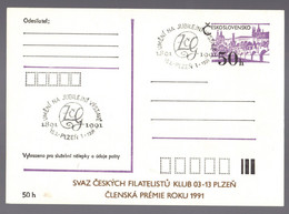 Postcard - Dopisnice - Jubilee Art Exhibition - Pilsen1988 -occasional Stamp - Gelegentlicher Stempel - Autres & Non Classés