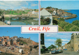 Crail Fife Belle Multi-vues Du Village Voitures Bateaux - Fife