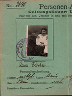 ! 1927 Personenausweis Personalausweis, Karlsruhe, Rheinlandbesetzung, Passport, Passeport - Historische Documenten