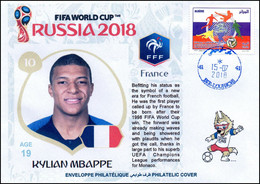 ARGHELIA - Philatelic Cover Kylian Mbappe (10) France FIFA Football World Cup Russia 2018 Fußball Soccer Futbol 2018 - 2018 – Russia