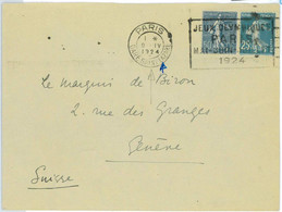 BK1915 - FRANCE - POSTAL HISTORY - 1924 Olympic Games  POSTMARK - Gare St Lazare - Estate 1924: Paris
