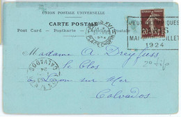 BK1916 - FRANCE - POSTAL HISTORY - 1924 Olympic Games  POSTMARK - CHOPIN Music - Verano 1924: Paris