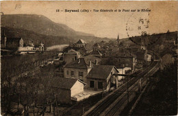 CPA SEYSSEL Vue Générale Et Le Pont Sur Le Rhone (684259) - Seyssel