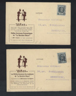 4 Postkaarten Met Reclame Van LA DERNIERE HEURE Met HOUYOUX Nr. 193 TYPO Nr. 172 ; Staat Zie 4 Scans. LOT 315 - Typo Precancels 1922-31 (Houyoux)